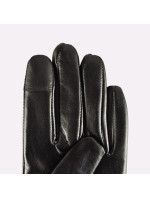 Semiline Dámske kožené antibakteriálne rukavice P8208 Black