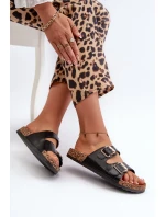 Čierne dámske papuče Fronila s prackami