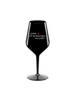 PROTOŽE BÝT INSTRUKTORKA NENÍ PRDEL - černá nerozbitná sklenice na víno 470 ml PROTOŽE BÝT INSTRUKTORKA NENÍ PRDEL - černá nerozbitná sklenice na víno 470 ml