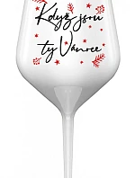WHEN IT'S CHRISTMAS - biely nerozbitný pohár na víno 470 ml