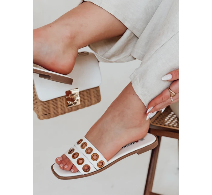 Dámske žabky STELLSAN white FashionStreet ZY0853 Dámske žabky STELLSAN white FashionStreet ZY0853