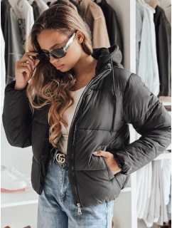 Dámská krátká péřová bunda s kapucí černá Dstreet model 21990578 - FashionStreet