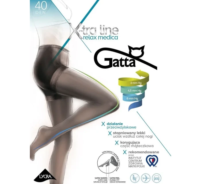 Dámske pančuchové nohavice Gatta Body Relax Medica 40 deň 5-XL