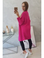 Sveter s netopierími rukávmi fuchsiový