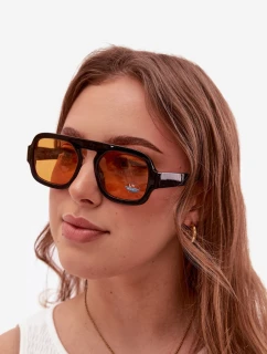 Dámské sluneční brýle s UV filtrem černo-oranžové