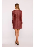 mini šaty bordó model 21295888 - Moe