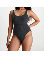 Dámske jednodielne plavky Monogram Rib KW0KW02151-BEH - Calvin Klein Dámske jednodielne plavky Monogram Rib KW0KW02151-BEH - Calvin Klein