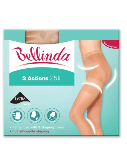 Dámske tvarujúce pančuchy 3 ACTIONS 25 den Almond - BELLINDA