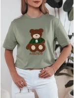 dámské tričko tmavě zelené model 21976366 - Dstreet