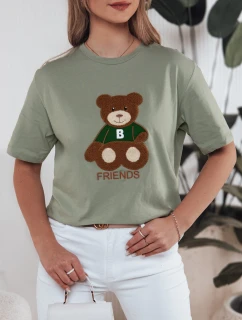 dámské tričko tmavě zelené model 21976366 - Dstreet
