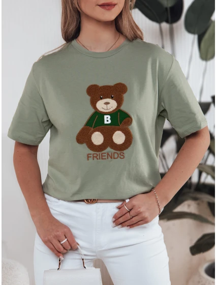 dámské tričko tmavě zelené model 21976366 - Dstreet