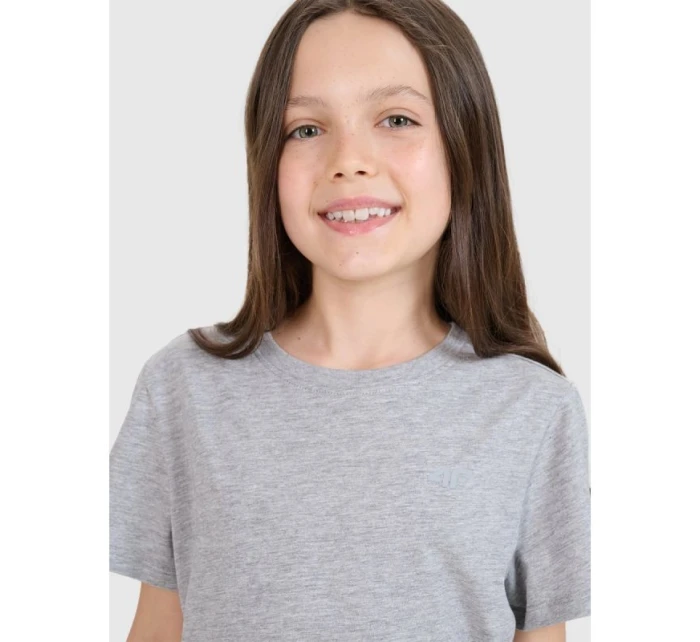 Dievčenské jednofarebné tričko 4F 4FJWSS25TTSHF2177-27M Dievčenské jednofarebné tričko 4F 4FJWSS25TTSHF2177-27M
