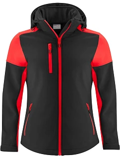 Prime Softshell Women Dámská softshellová bunda model 22453482 black/red - Printer