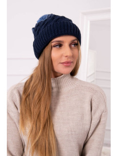 Fleecová čiapka Ilona K218 navy blue+jeans