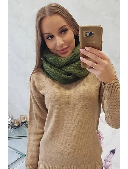 model 18752049 Dámský khaki komín - K-Fashion model 18752049 Dámský khaki komín - K-Fashion