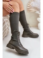 kozačky se svrškem z punčochy model 21679814 - Boto