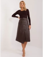 EM SD sukňa B9326.64 tmavohnedá