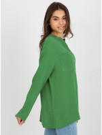 Zelená voľná košeľová blúzka OCH BELLA