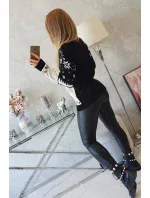 Vianočný sveter so Santa Clausom čierny