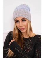 Paris fleecová čiapka K212 svetlo modrá + svetlo šedá Paris fleecová čiapka K212 svetlo modrá + svetlo šedá