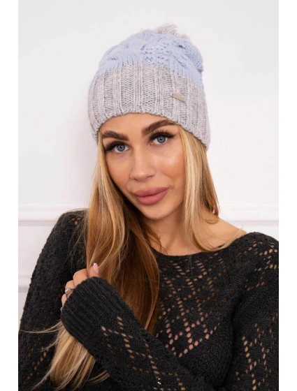 Paris fleecová čiapka K212 svetlo modrá + svetlo šedá Paris fleecová čiapka K212 svetlo modrá + svetlo šedá