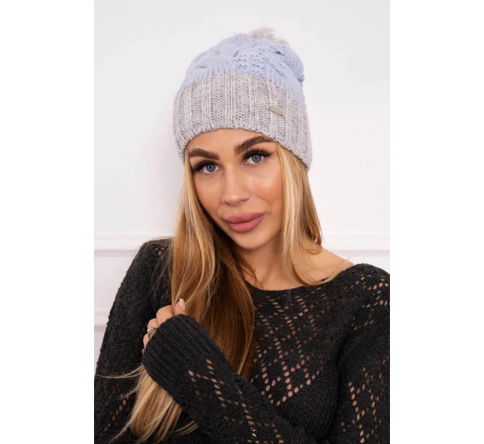 Paris fleecová čiapka K212 svetlo modrá + svetlo šedá Paris fleecová čiapka K212 svetlo modrá + svetlo šedá