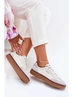 Skórzane Damskie Sneakersy Daniel Lopez Just Dare SS2D4008 Biało-Szare