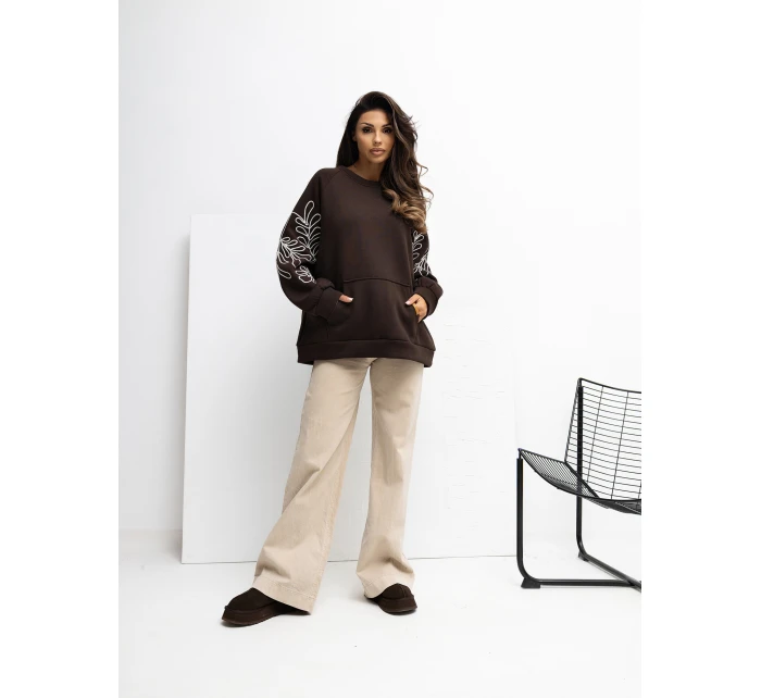 RV BL mikina A1042.25 tmavohnedá