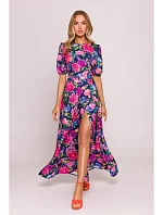 M858 Maxi šaty s odhaleným chrbtom - model 1