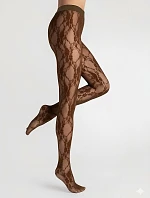 Dámske pančuchy Donatella I 5000 Black Pattern - Fiore