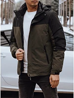 Kurtka męska zimowa z kapturem zielona FashionStreet TX4896