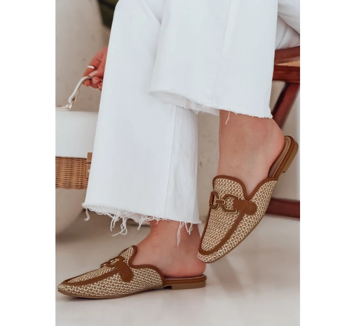 SOFTINO camel dámske žabky na klinoch FashionStreet ZY0865