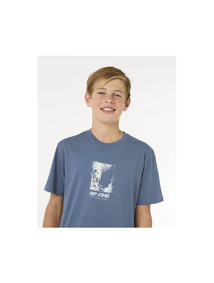 Tričko RIP CURL Raw Energy Frame Tee – chlapčenské, tmavomodré