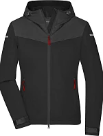 Daiber JN 1179 Dámska outdoorová softshellová bunda 02.1179 čierna/uhlíková/svetločervená