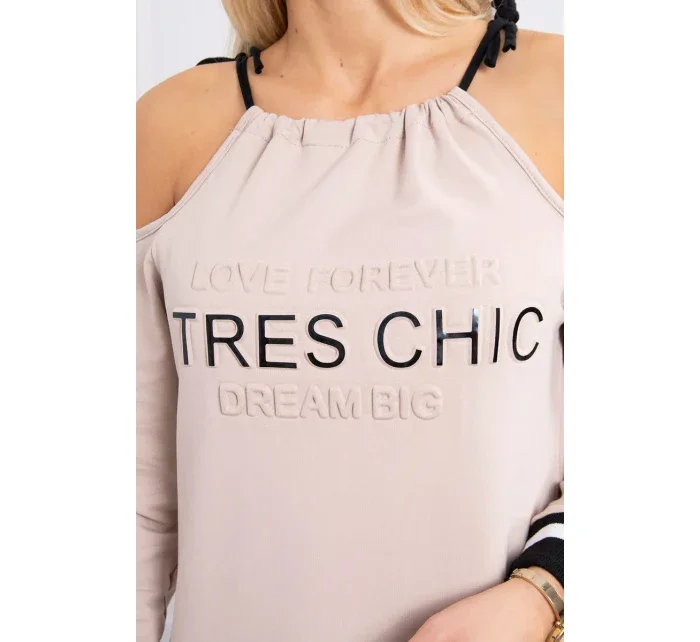 Béžové šaty Tres Chic
