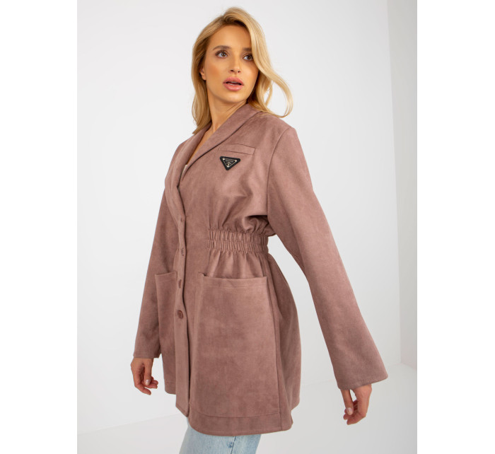 Dámský kabát LK PL 509128 .19 tmavě růžová - FPrice