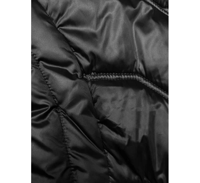 Černá zimní bunda s odepínací kapucí model 21246719 - S'WEST