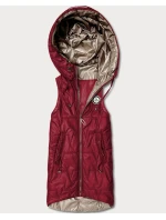 Tenké bez rukávov s kontrastným lemovaním Goodlookin Dark Red (B8583-27)