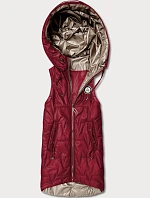 Tenké bez rukávov s kontrastným lemovaním Goodlookin Dark Red (B8583-27)