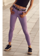 Módne svetlo fialové džínsové nohavice