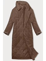 Hnědý dámský kabát model 20469016 - J.STYLE Hnědý dámský kabát model 20469016 - J.STYLE