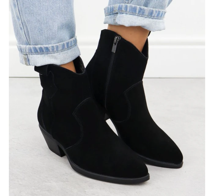 Dámské kožené kovbojské boty černé model 21905347 - Big Star