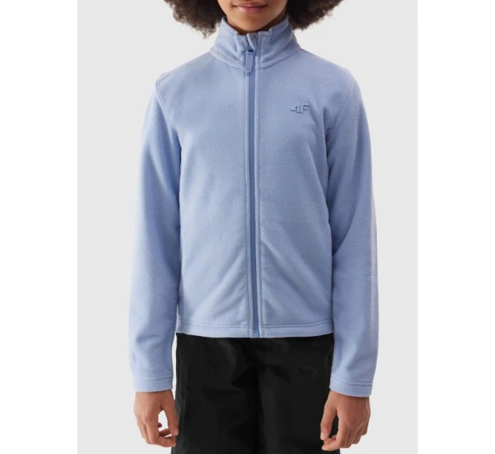 4F Junior dievčenský fleece s pravidelným golierom 4FJWSS24TFLEF166-32S 4F Junior dievčenský fleece s pravidelným golierom 4FJWSS24TFLEF166-32S