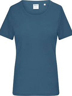 Daiber 8039 Dámske bio tričko s jemným žebrovaním 02.8039 dusty blue