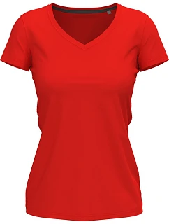 Stedman Stretch-T V-neck Women Dámske tričko s výstrihom do V 05.9710 šarlátovo červené