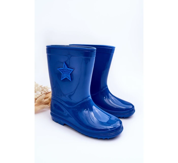 Dziecięce Gumowe Kalosze Niebieskie Malvi Dziecięce Gumowe Kalosze Niebieskie Malvi
