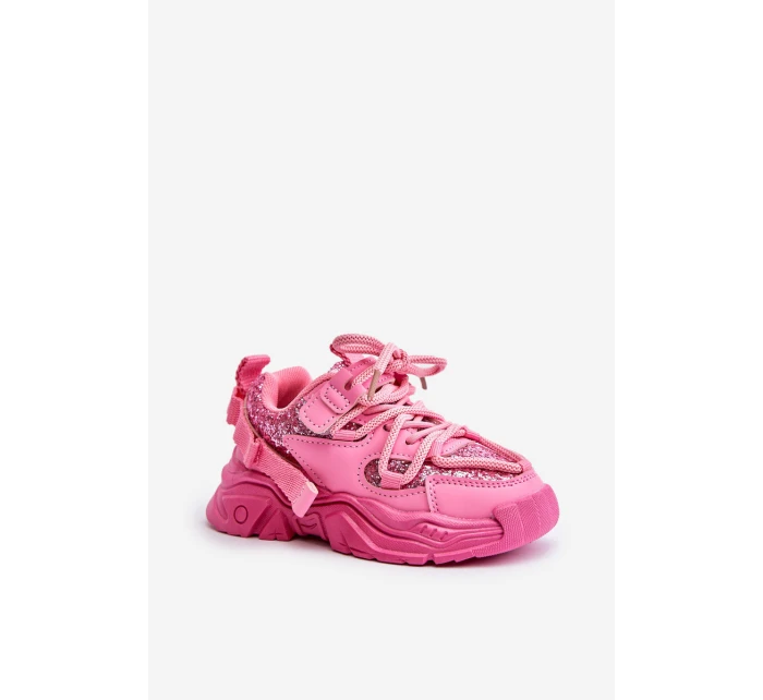 Dětské tenisky flitry růžové model 21673657 - Boto Dětské tenisky flitry růžové model 21673657 - Boto