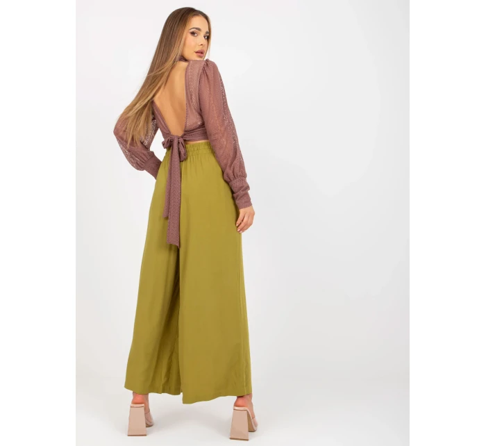 Spodnie model 21156160 oliwkowy - FPrice Spodnie model 21156160 oliwkowy - FPrice