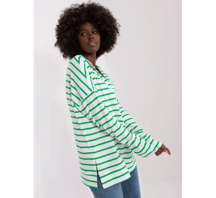 Blúzka LK BZ 509314.83 biela a zelená Blúzka LK BZ 509314.83 biela a zelená
