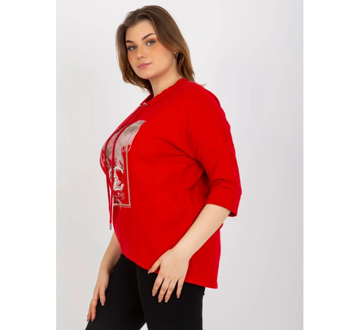 Dámská halenka RV BZ model 18025754 červená - FPrice Dámská halenka RV BZ model 18025754 červená - FPrice